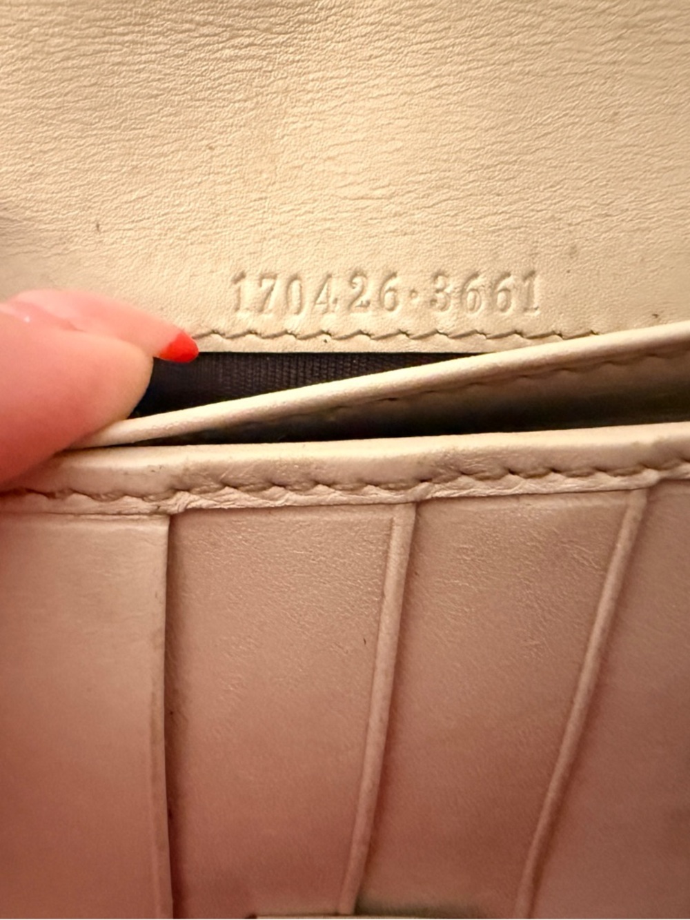 GUCCI Chain Long Wallet  Leather‎ Women Authentic Beige Monogram - Picture 16 of 16